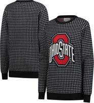 Uscape Apparel Unisex Uscape Apparel Black Ohio State Buckeyes Renew Knit Vintage Houndstooth Sweater