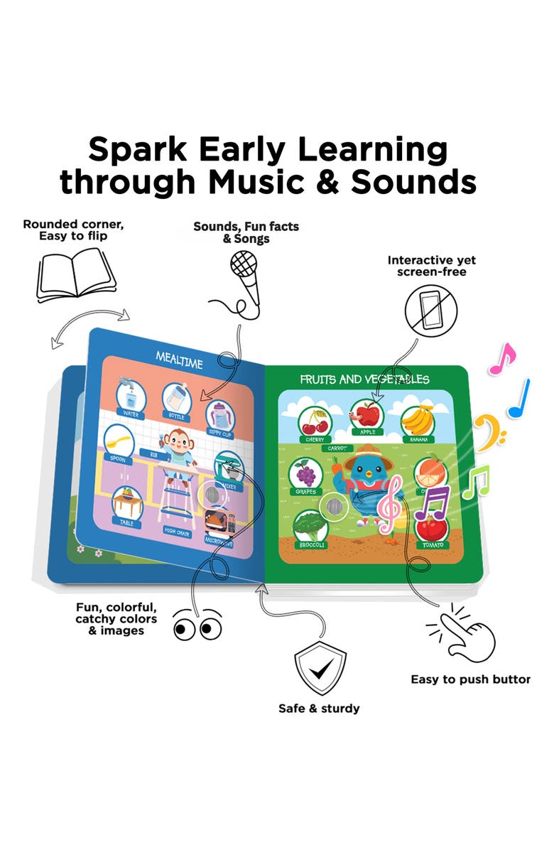 Ditty Bird Kids' First 100 Words Interactive Sound Book, Alternate, color, Blue Multi