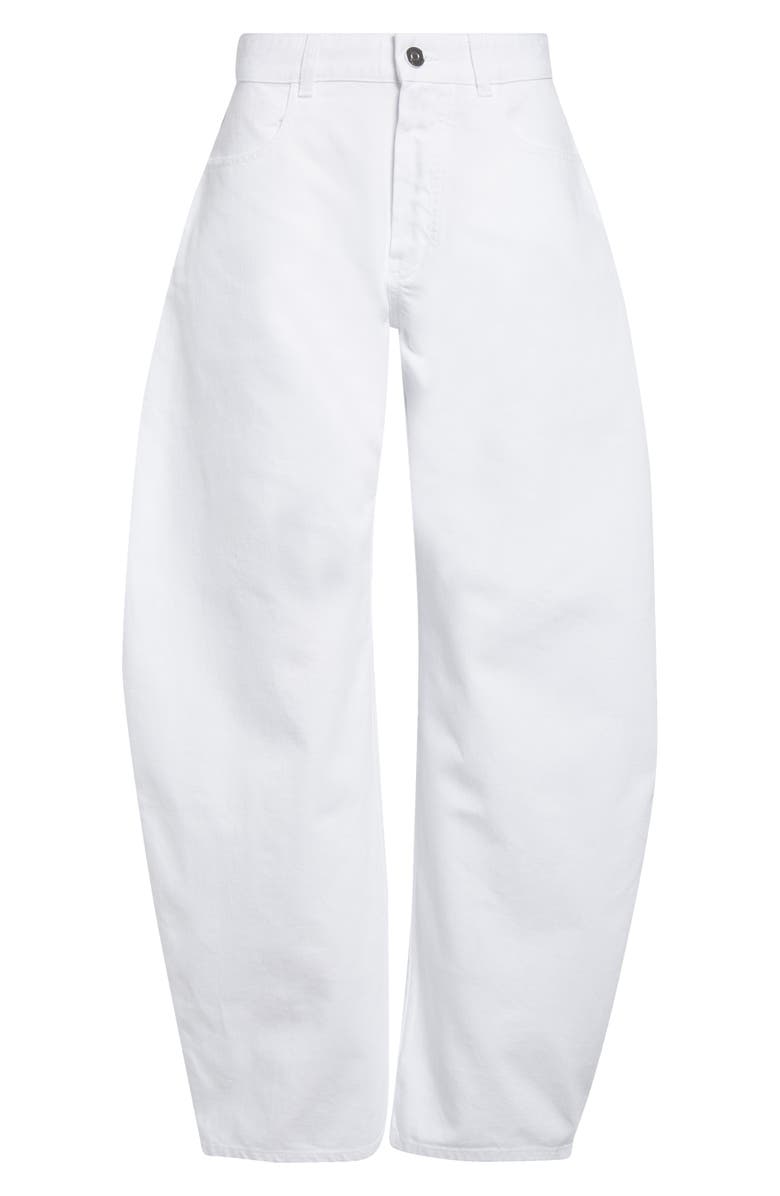 Alaïa Low Round Jeans, Alternate, color, Blanc