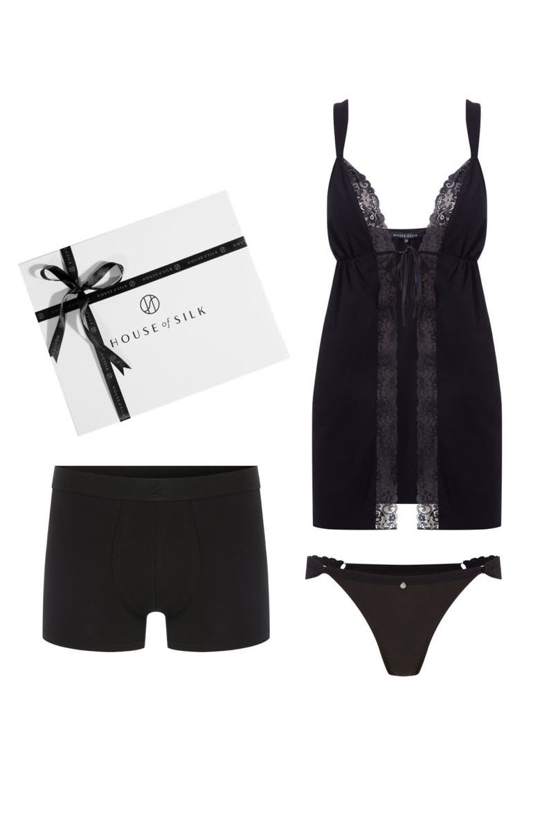 House Of Silk Soft Love Gift Set, Main, color, Black