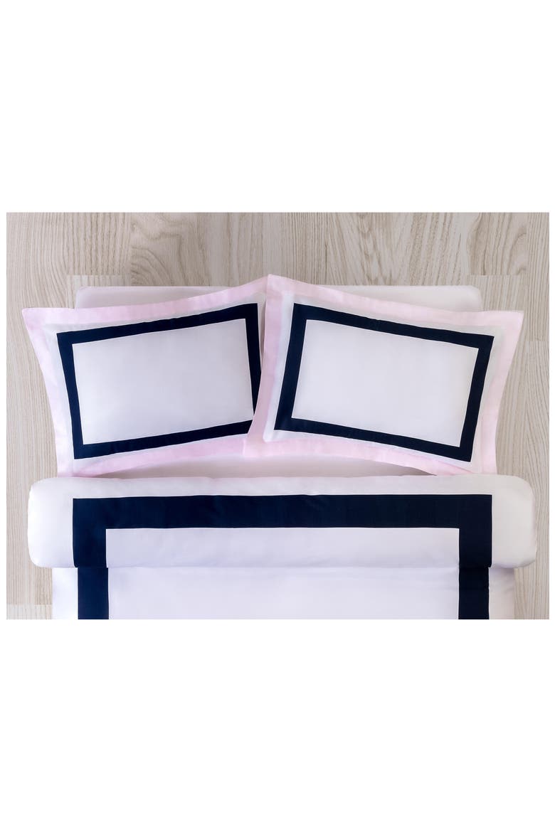 Double Border Turkish Cotton Sham Set, Alternate, color, PINK