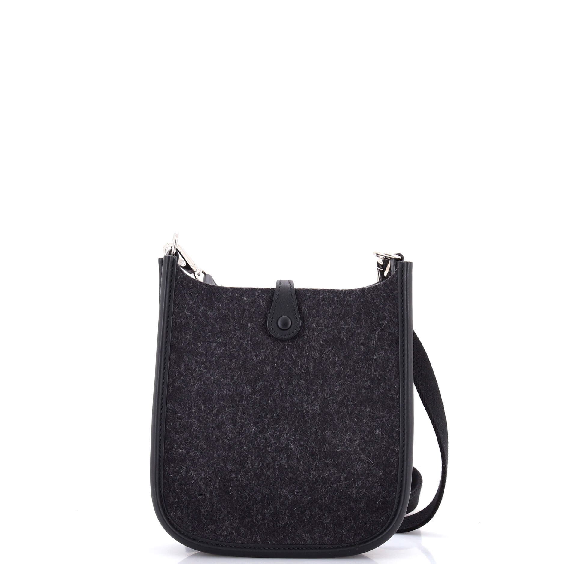 Pre-Owned Hermes Evelyne Bag Gen III Felt TPM, Alternate, color, Noir