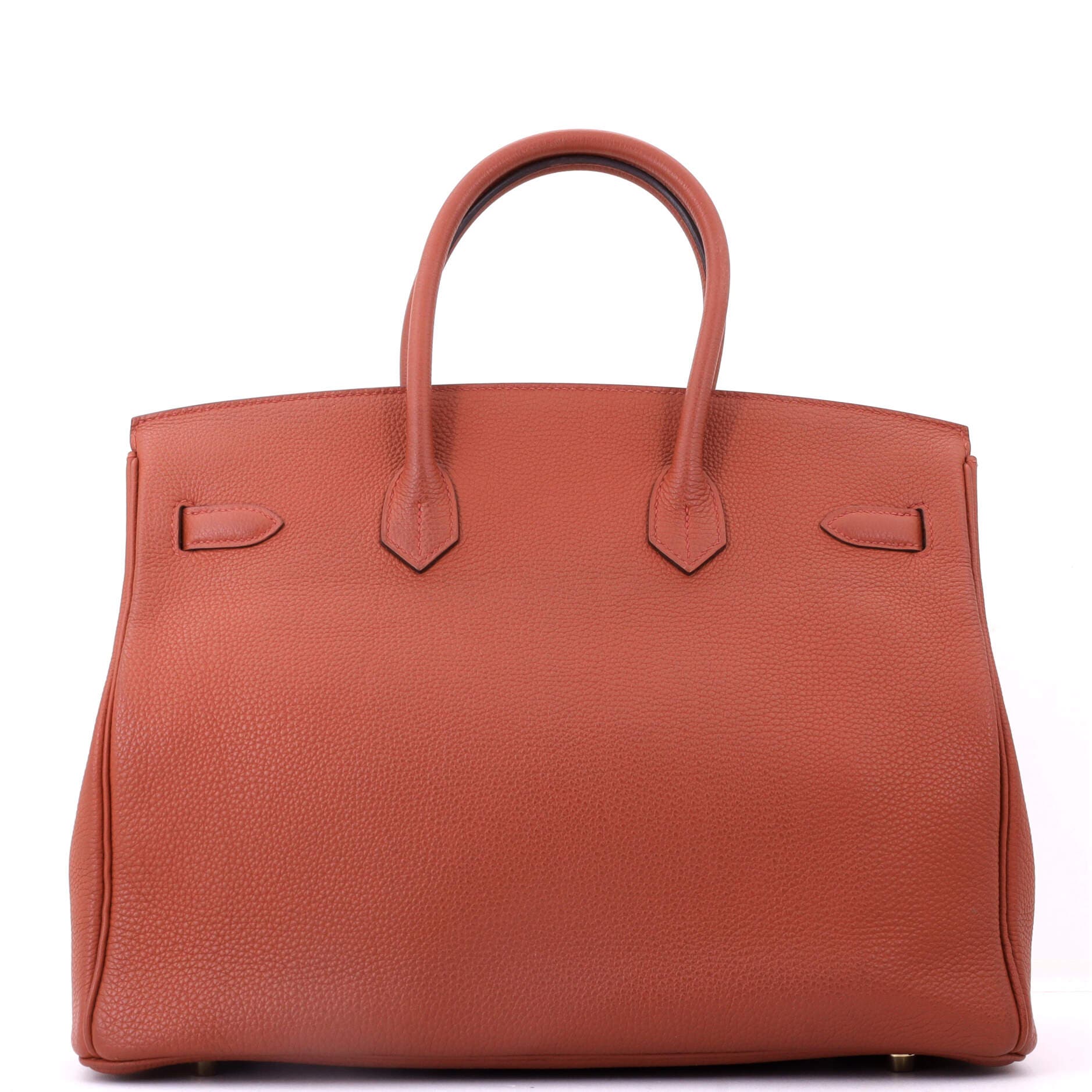 Pre-Owned Hermes Birkin Handbag Brown Togo with Gold Hardware 35, Alternate, color, Brique