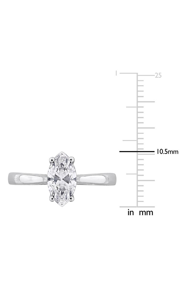 Created Forever Sterling Silver Marquise Lab Grown Diamond Ring, Alternate, color, White
