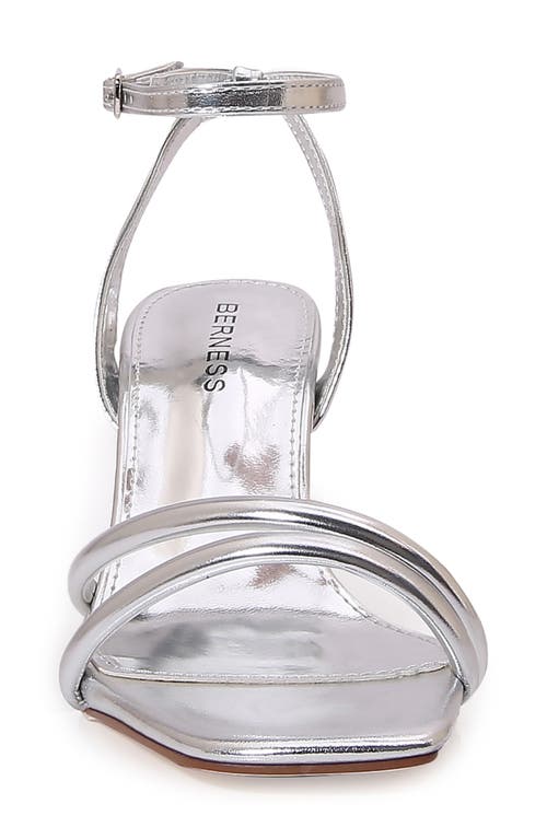 Berness Tubular Strap Sandal In Metallic
