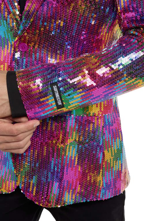 Opposuits Rainbow Sequin Sport Coat In Multi Color