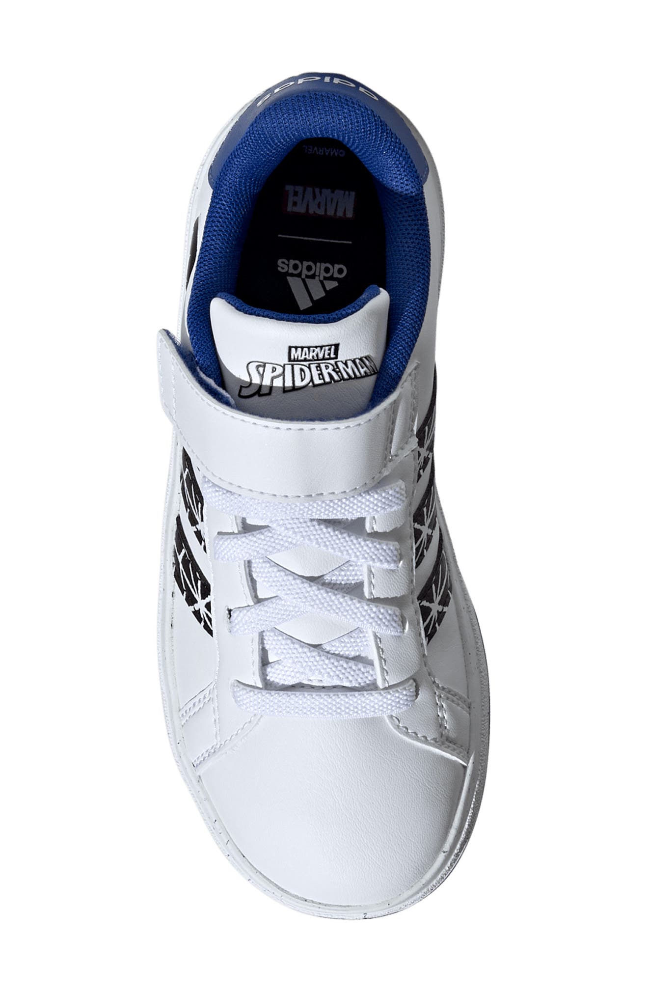 adidas Kids' Grand Court Spider-Man Sneaker, Alternate, color, Ftwwht/Cbl