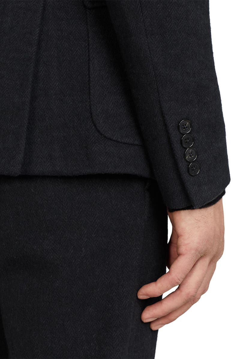 Ralph Lauren Purple Label Hadley Herringbone Jersey Sport Coat, Alternate, color, 