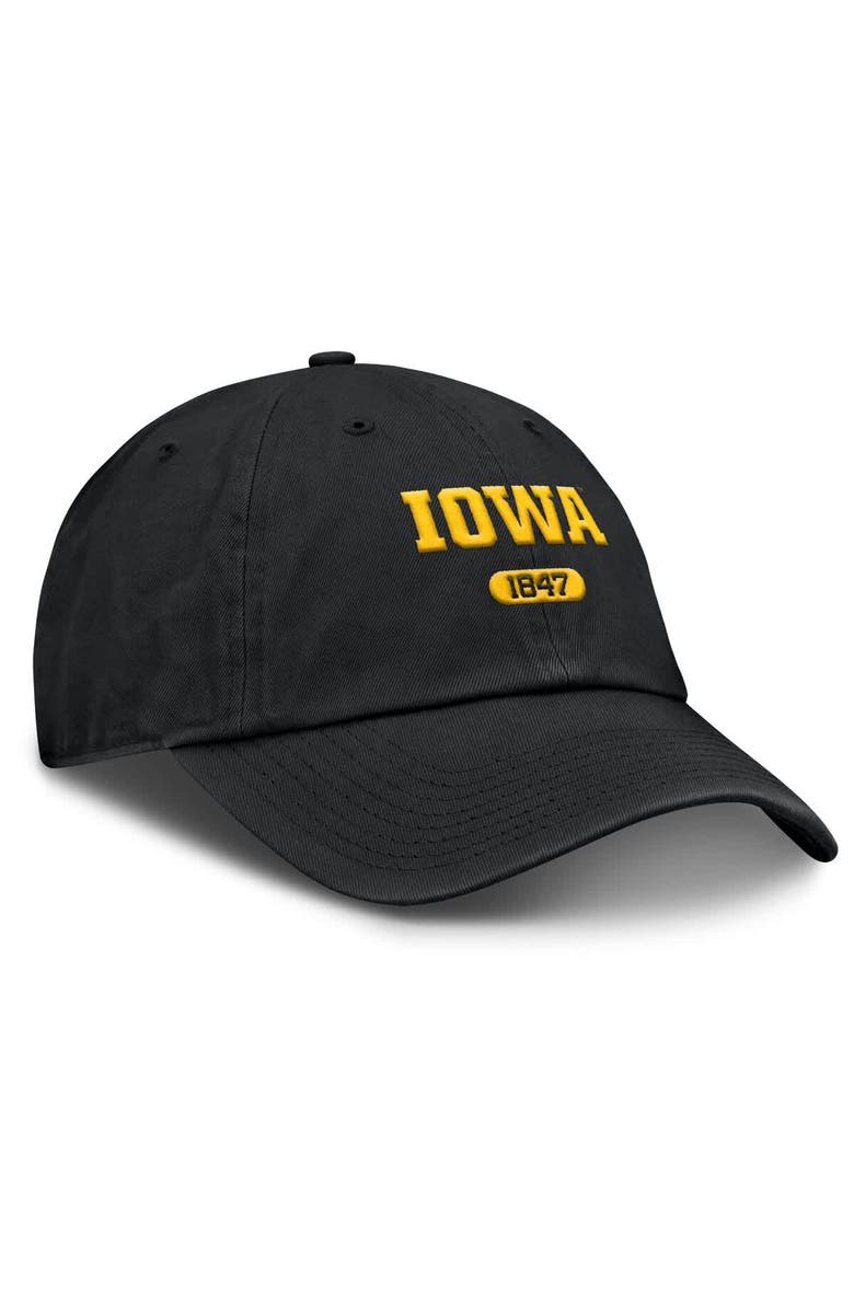 Nike Men's Nike Black Iowa Hawkeyes Club Adjustable Hat, Alternate, color, 