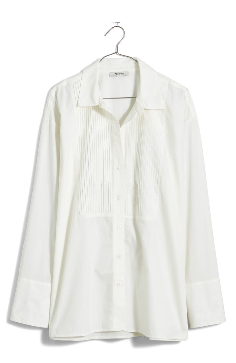 Madewell Oversize Poplin Tuxedo Shirt, Main, color,