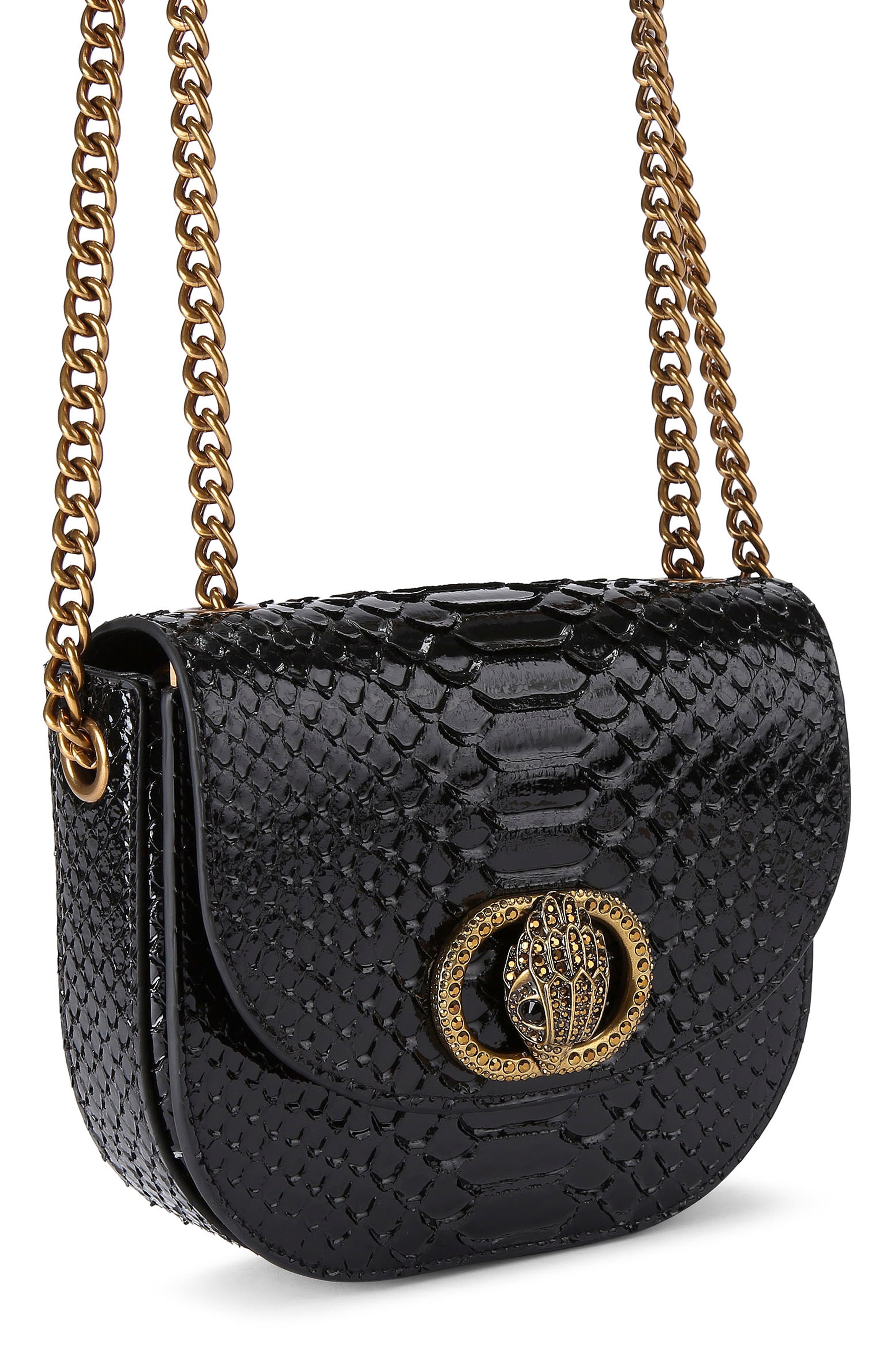 Kurt Geiger London Chelsea Leather Saddle Bag, Alternate, color, 