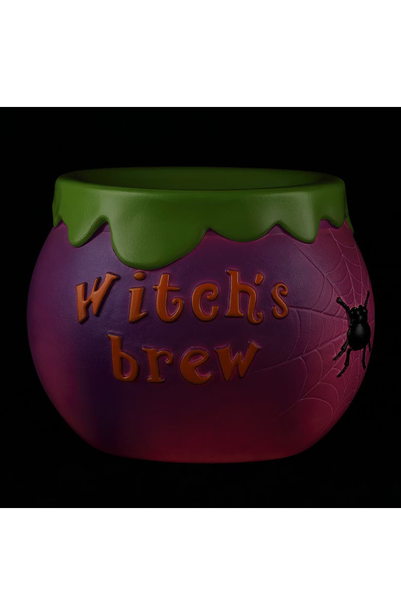 Mr. Halloween 14 in. Cauldron Lit Blow Mold Candy Bowl, Alternate, color, Multicolor