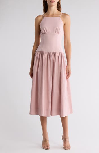 Lush Drop Waist Midi Dress