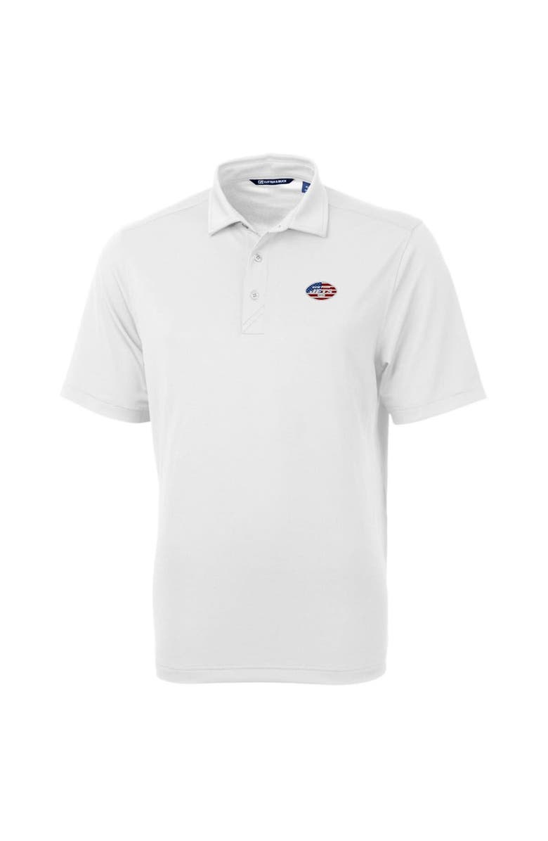 Cutter & Buck Men's Cutter & Buck White New York Jets Big & Tall Team Virtue Eco Pique Recycled Polo, Alternate, color, 