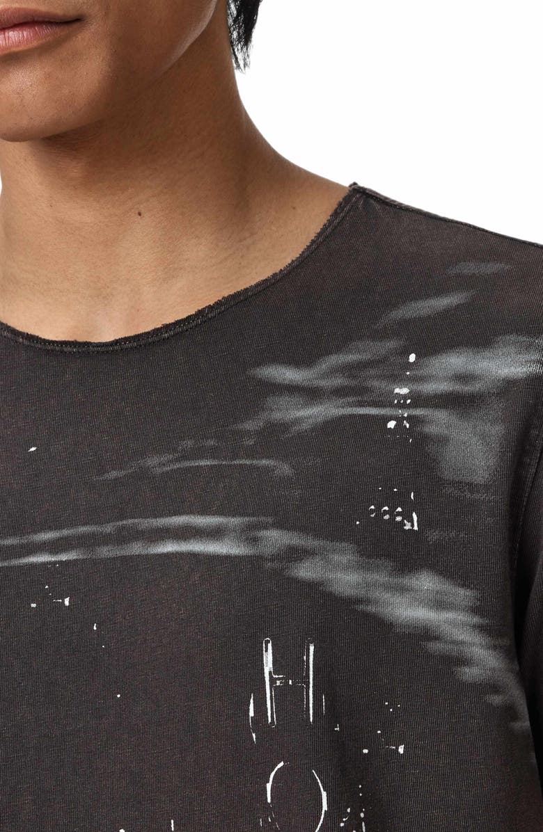 John Varvatos Raw Edge City Photo Graphic T-Shirt, Alternate, color, Charcoal