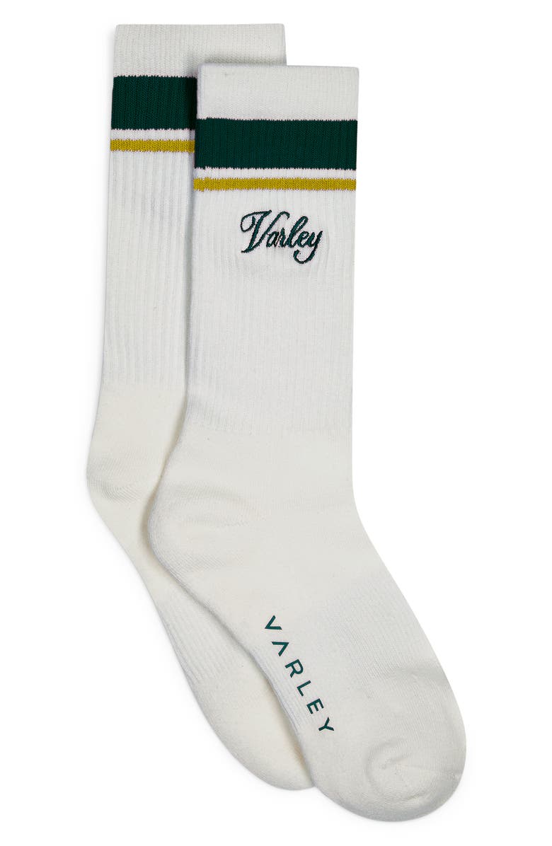Varley Lamar Club Stripe Crew Socks, Main, color, 