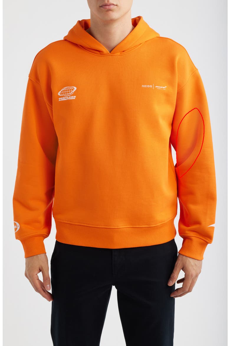 X McLaren Rowan Cotton Hoodie, Main, color, PAPAYA ORANGE