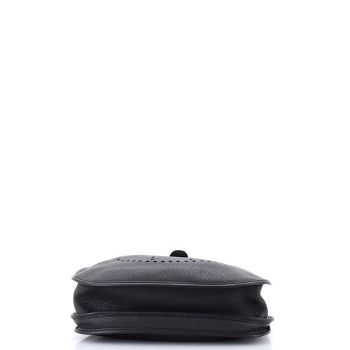 Pre-owned Hermes Hermes Evelyne Bag Gen Iii Clemence Gm In Black