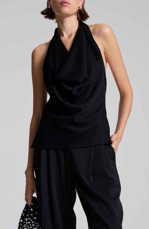 Eliana Silk Halter Neck Top