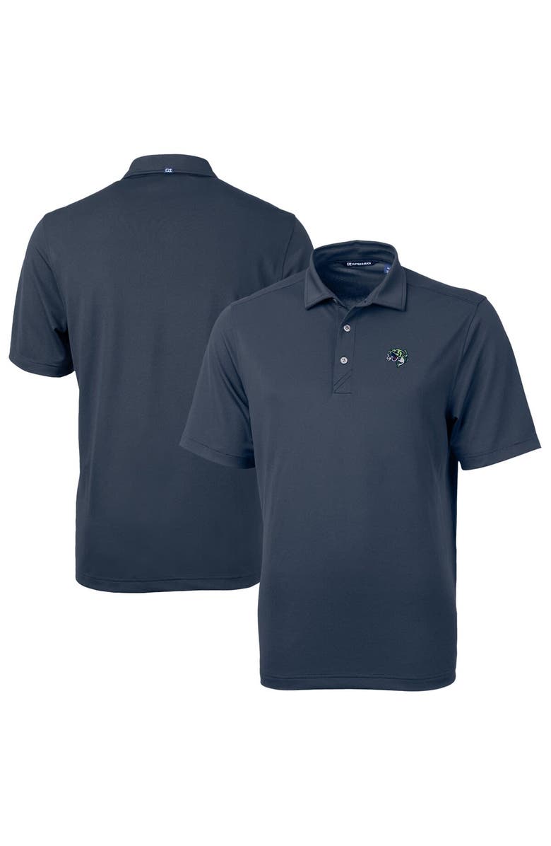 Cutter & Buck Men's Cutter & Buck Navy Gwinnett Stripers Virtue Eco Pique Recycled Polo, Main, color, 