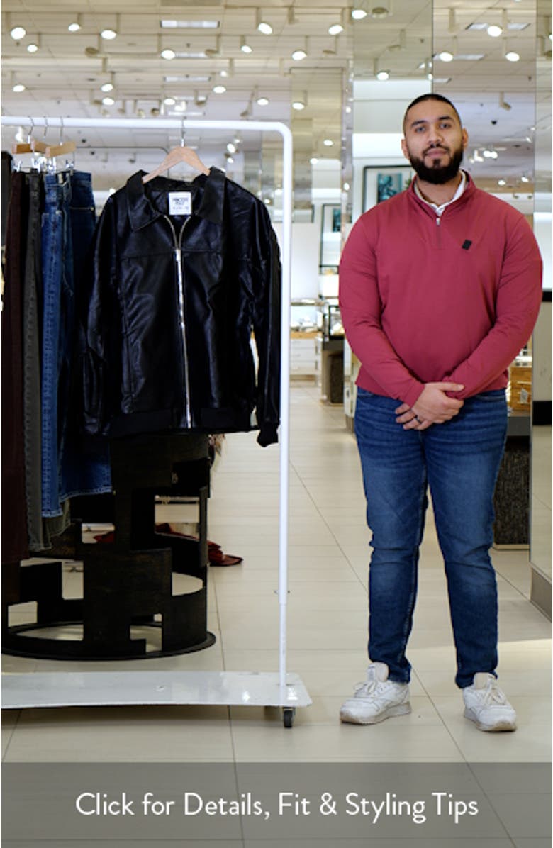 Goldsmith Oversize Faux Leather Bomber Jacket