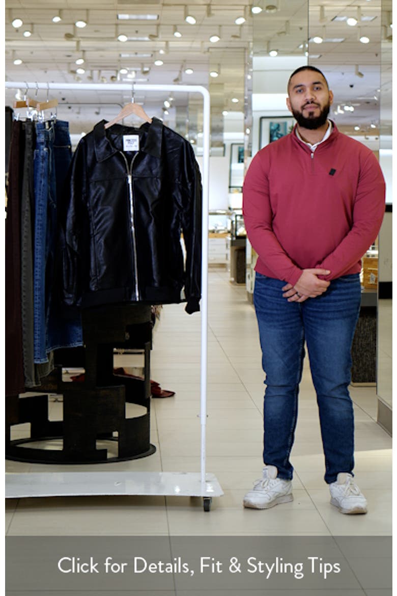 Goldsmith Oversize Faux Leather Bomber Jacket video