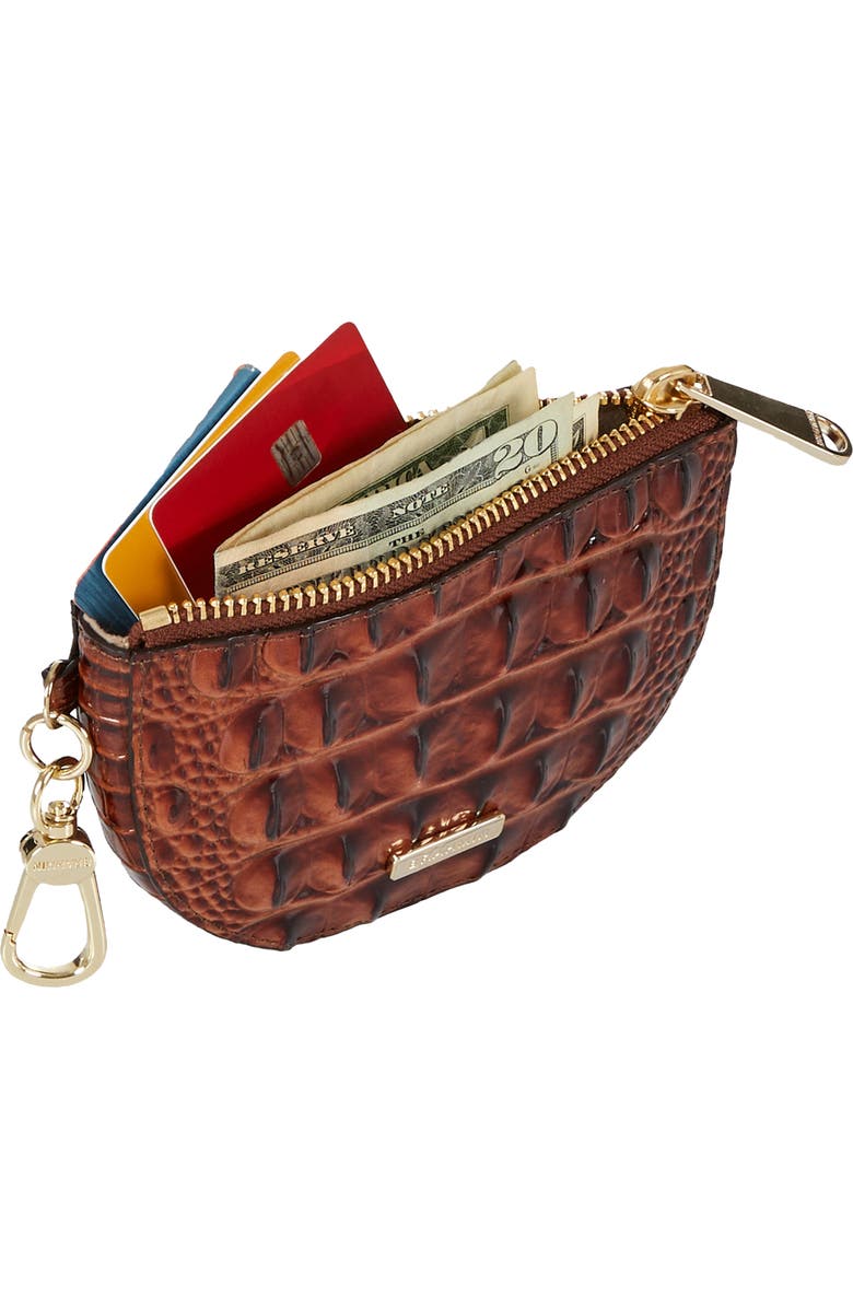 Brahmin Britt Croc Embossed Leather Coin Pouch, Alternate, color,