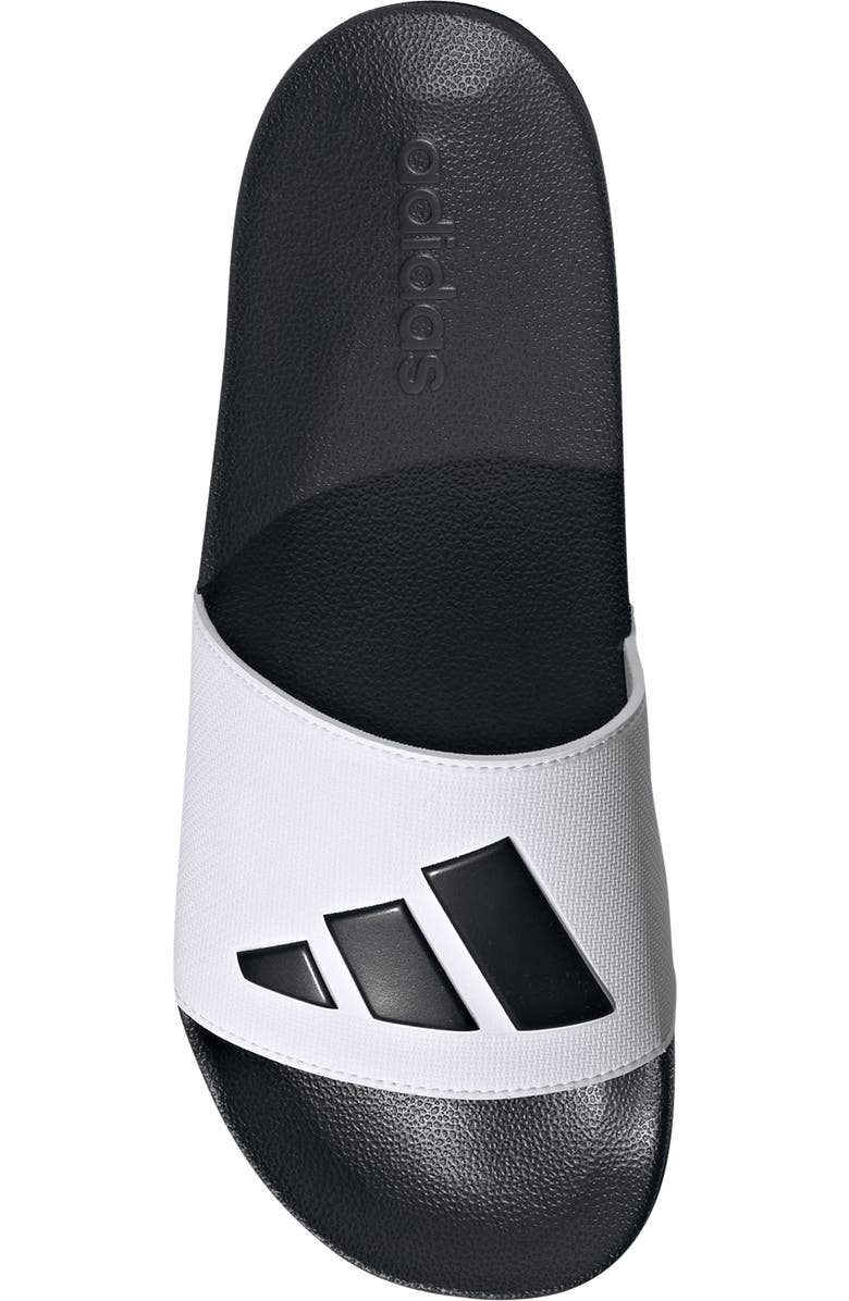 adidas Adilette Slide Sandal, Alternate, color, White/ Core Black/ Core Black