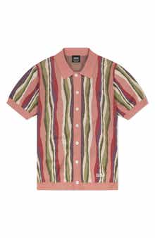 WeSC Stripe Short Sleeve Cotton Cardigan