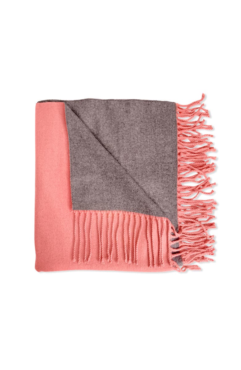 Youzey The Victoria- Reversible Scarf in Pink and Grey, Alternate, color, Pink/Grey