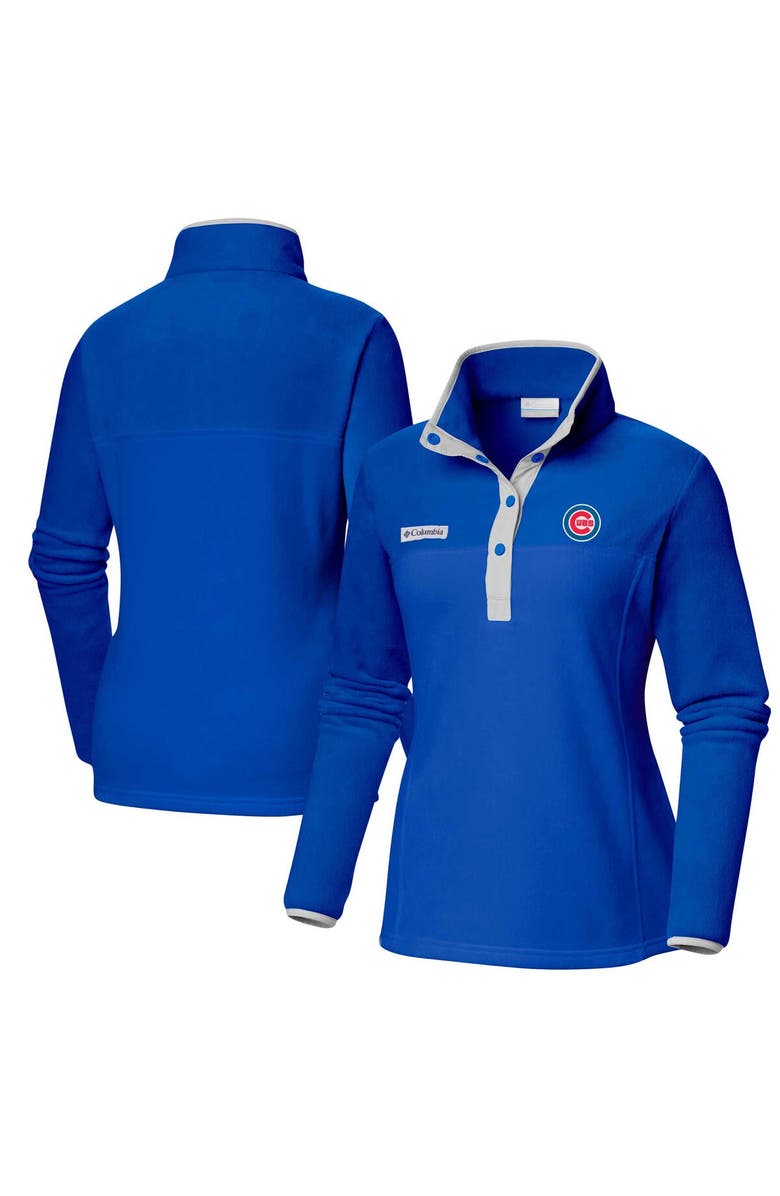 Columbia Women's Columbia  Royal Chicago Cubs Benton Springs Half-Snap Sweatshirt, Main, color, 