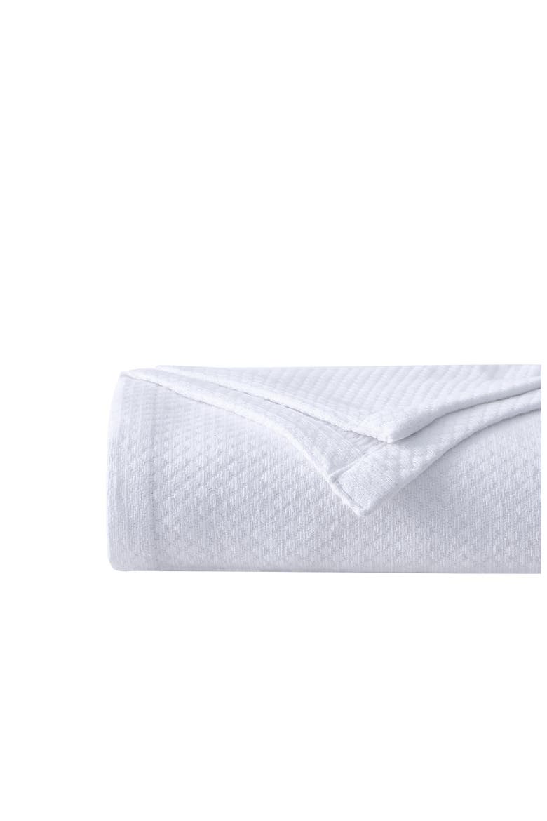 Milton Cotton Luxury Blanket, Alternate, color, WHITE