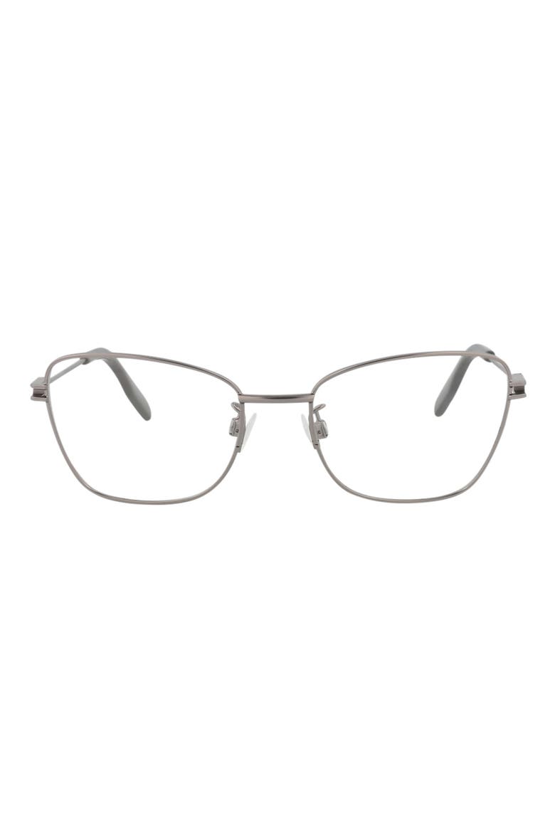 50mm Cat Eye Optical Glasses, Main, color, RUTHENIUM TRANSPARENT
