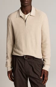 Vince Geo Jacquard Quarter Zip Sweater