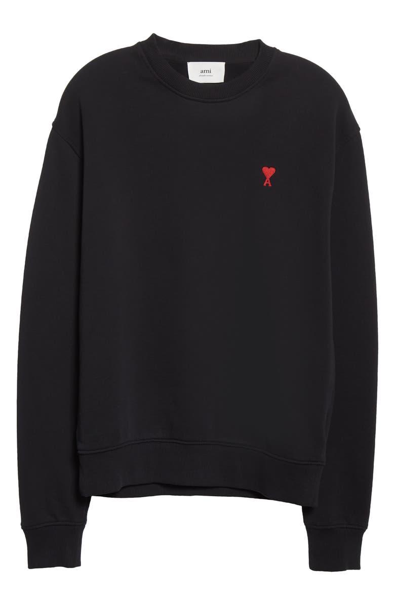 AMI PARIS Men's Embroidered Logo Organic Cotton Sweatshirt, Alternate, color,