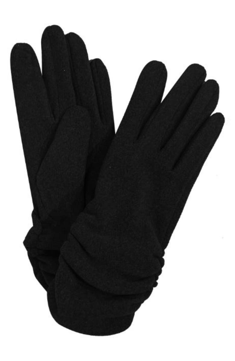 MARCUS ADLER Ruched Jersey Touchscreen Gloves, Main, color, Black