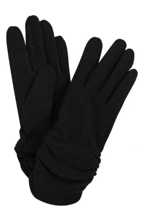 Ruched Jersey Touchscreen Gloves