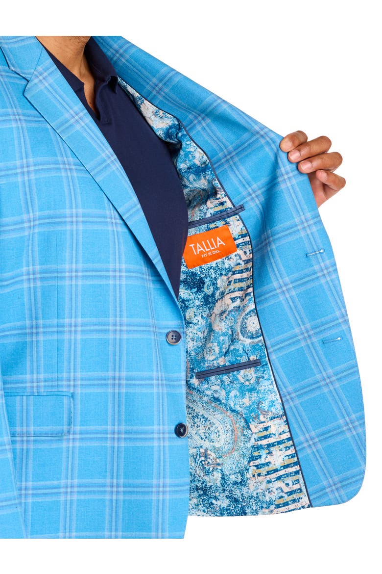 Big & Tall Plaid Sport Coat V2, Alternate, color, BLUE