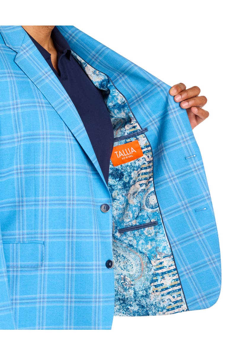 Tallia Big & Tall Plaid Sport Coat V2, Alternate, color, Blue