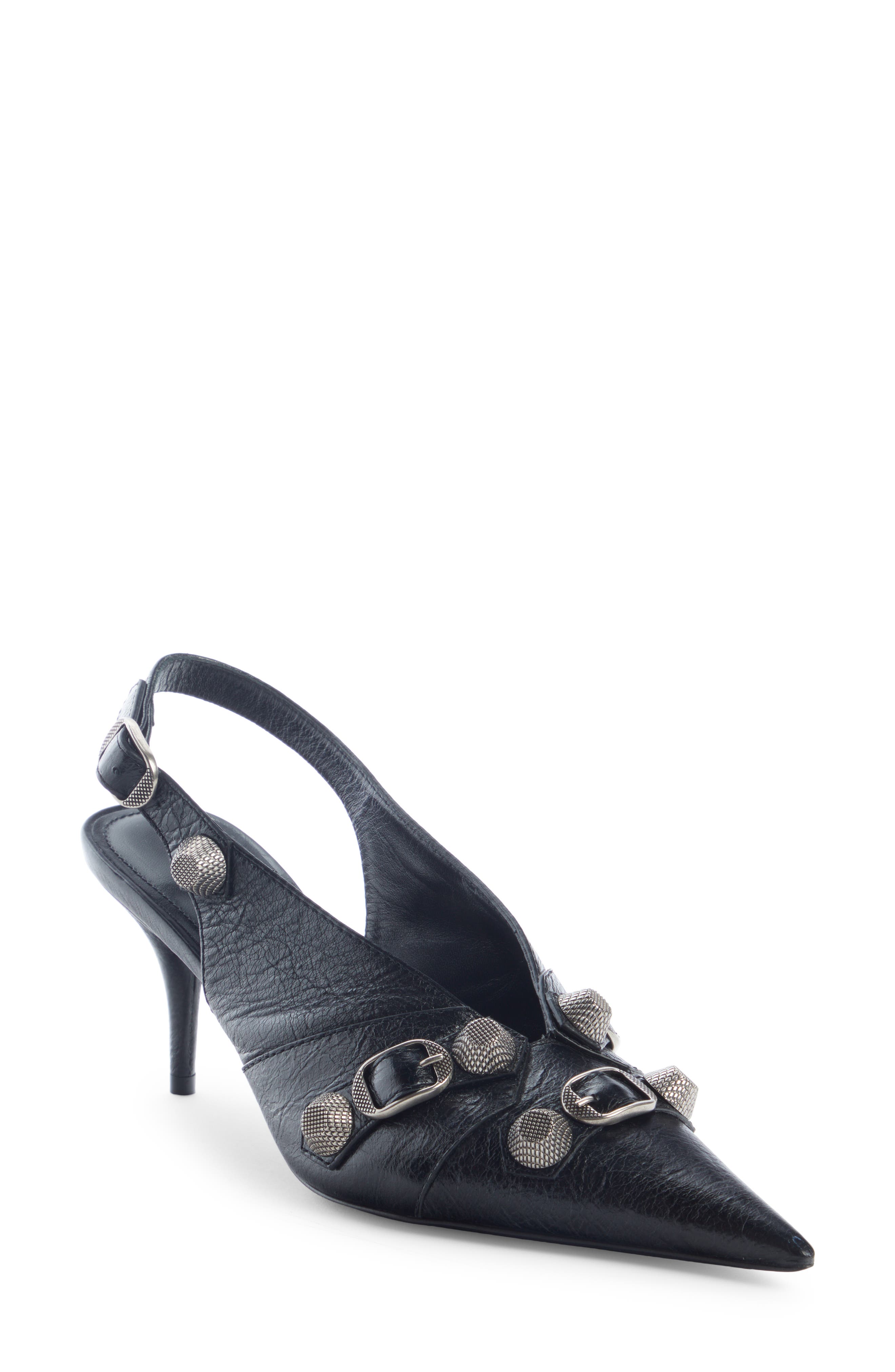 Balenciaga Cagole Pointed Toe Slingback Pump, Main, color, 