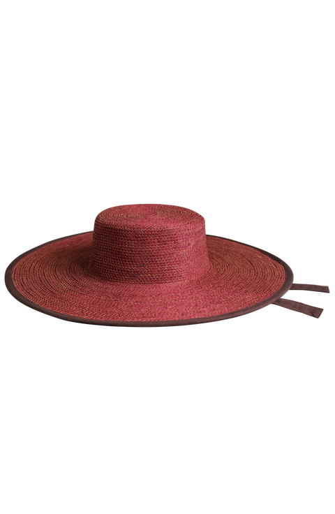 The Lolo Wide-brim Jute Boater Hat