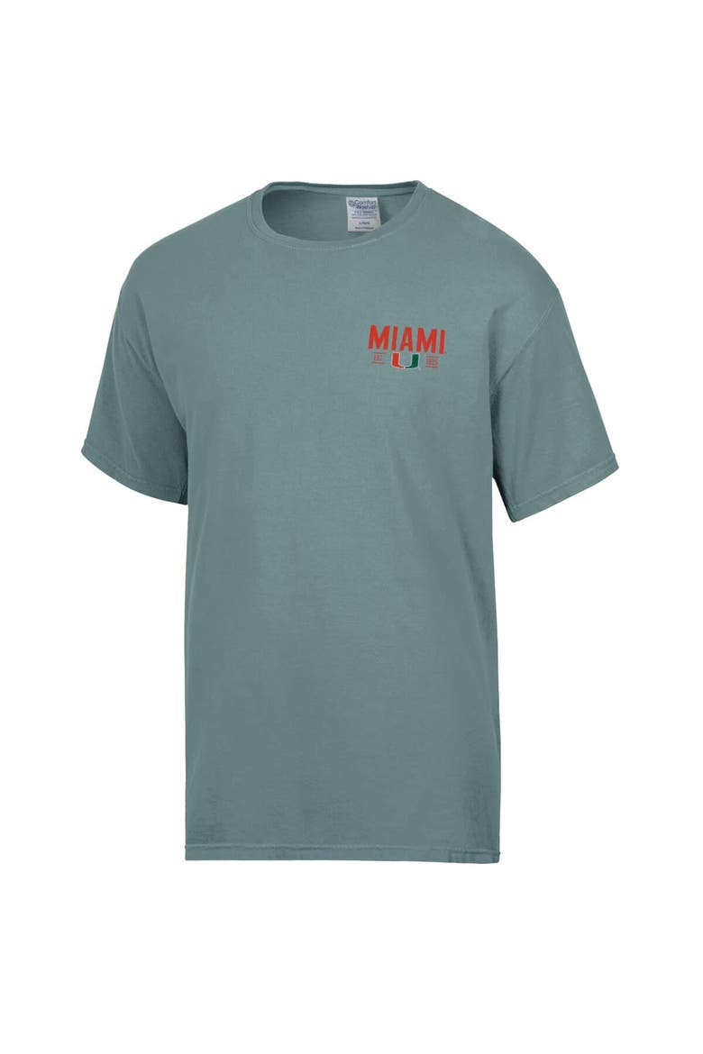Men's ComfortWash  Green Miami Hurricanes Big Name T-Shirt, Alternate, color, Green