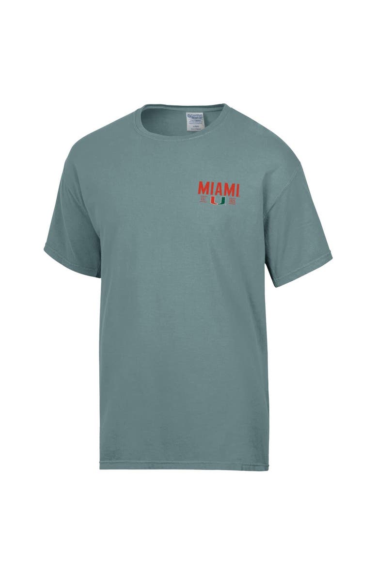 ComfortWash Men's ComfortWash Green Miami Hurricanes Big Name T-Shirt, Alternate, color, Green