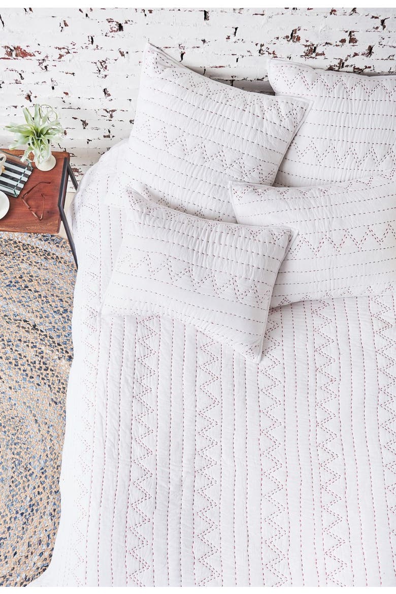 Breck Quilt, Alternate, color, White