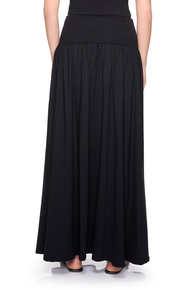 Low Rise Maxi Skirt, Alternate, color, BLACK
