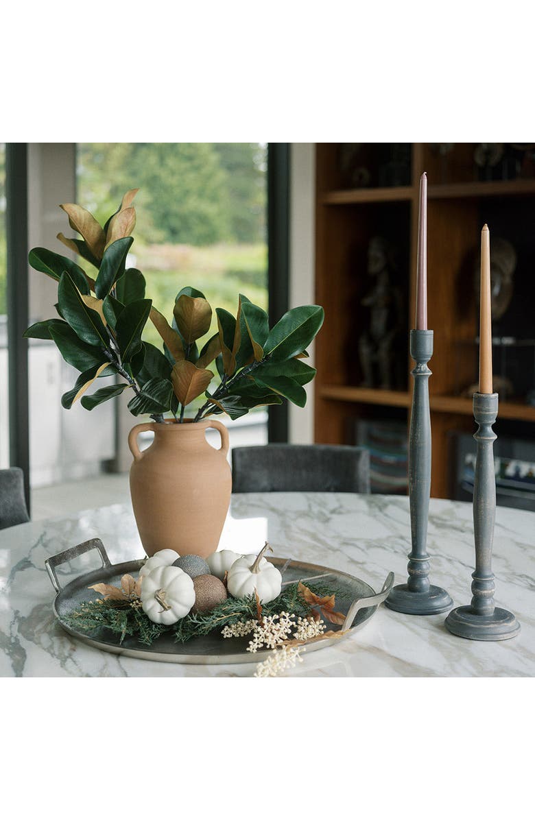 CG Hunter Tapered Candle Holder, Dark Grey Wood, Alternate, color, Dark Grey