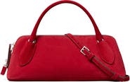 Tory Burch Lock Suede Top Handle Bag