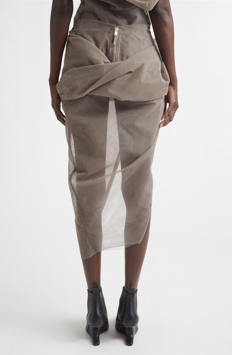 Rick Owens Sculpted Tulle Skirt, Alternate, color, Dust