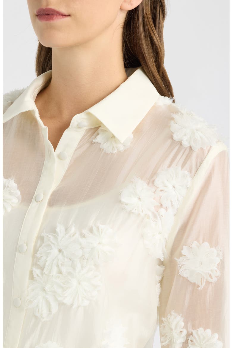 Cliona Floral Shirt, Alternate, color, CREAM