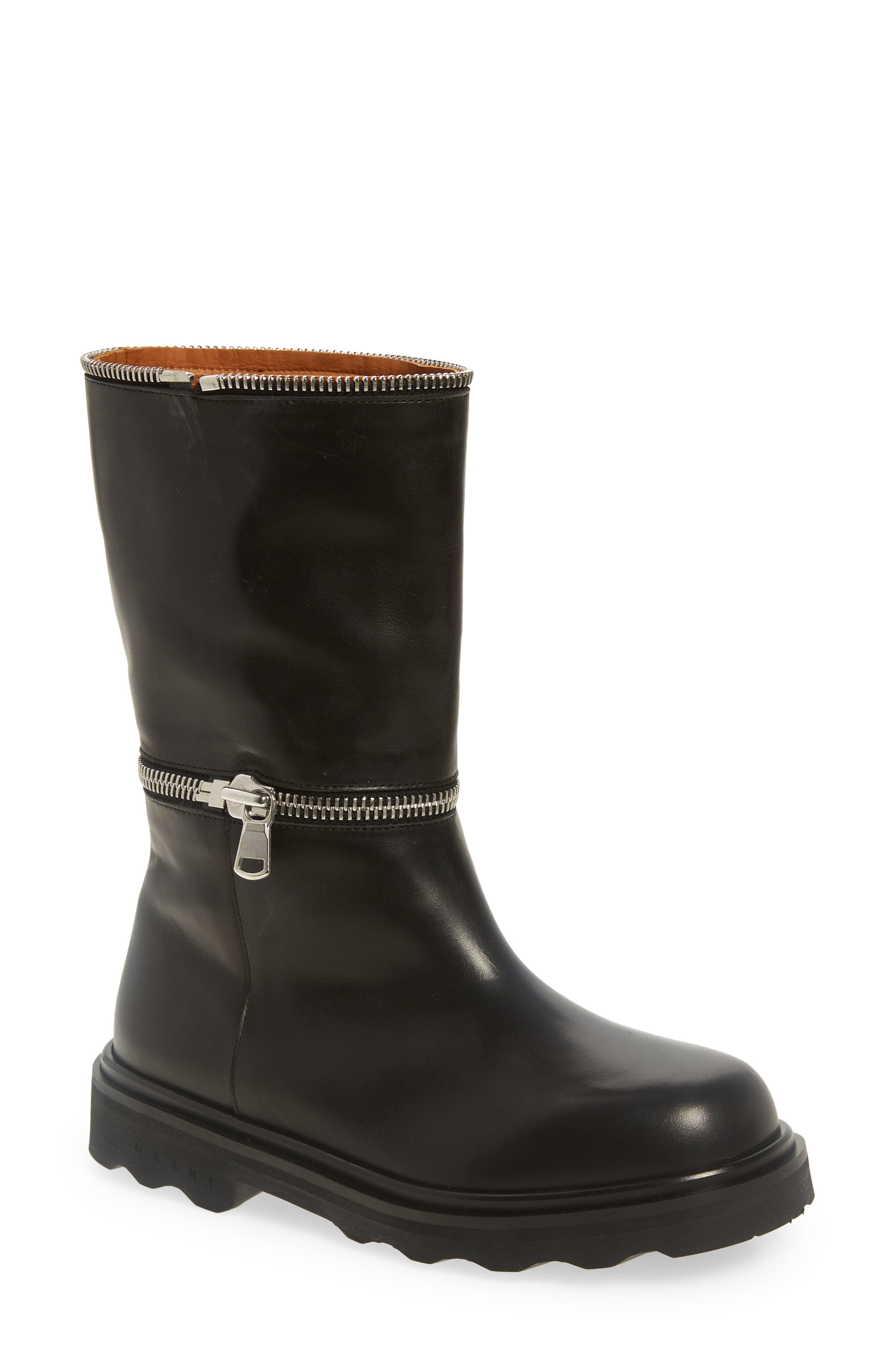 Marni Convertible Zip Knee High Boot, Alternate, color, 